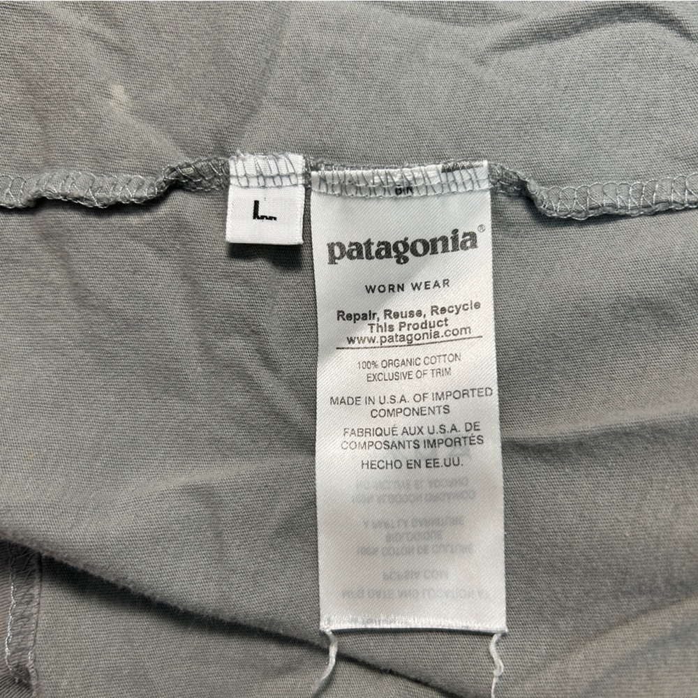 Patagonia Bear Logo Organic Cotton Tee Shirt Slim Fit Men’s Size Large L 🌿 - Picture 8 of 11